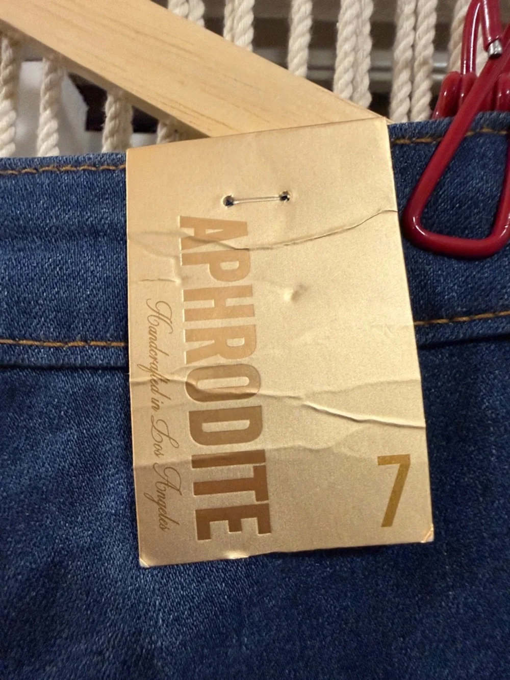 Aphrodite NWT Dark Blue Bell Bottom Jeans - Picture 5 of 10